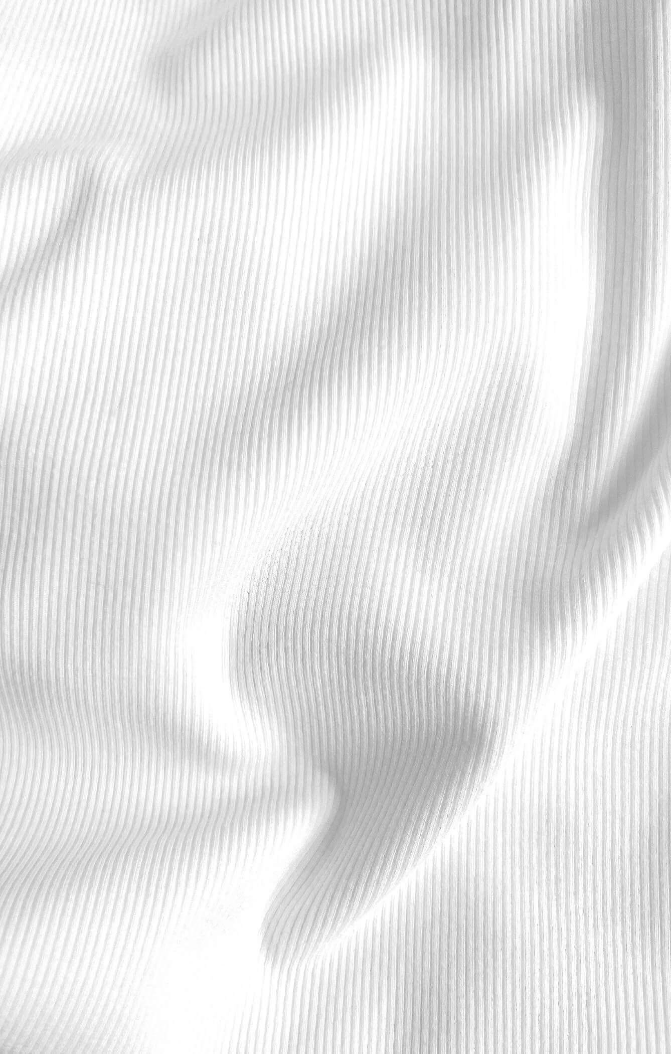 THE LUXE RIB HIGH NECK MINI DRESS - WHITE - Image 6