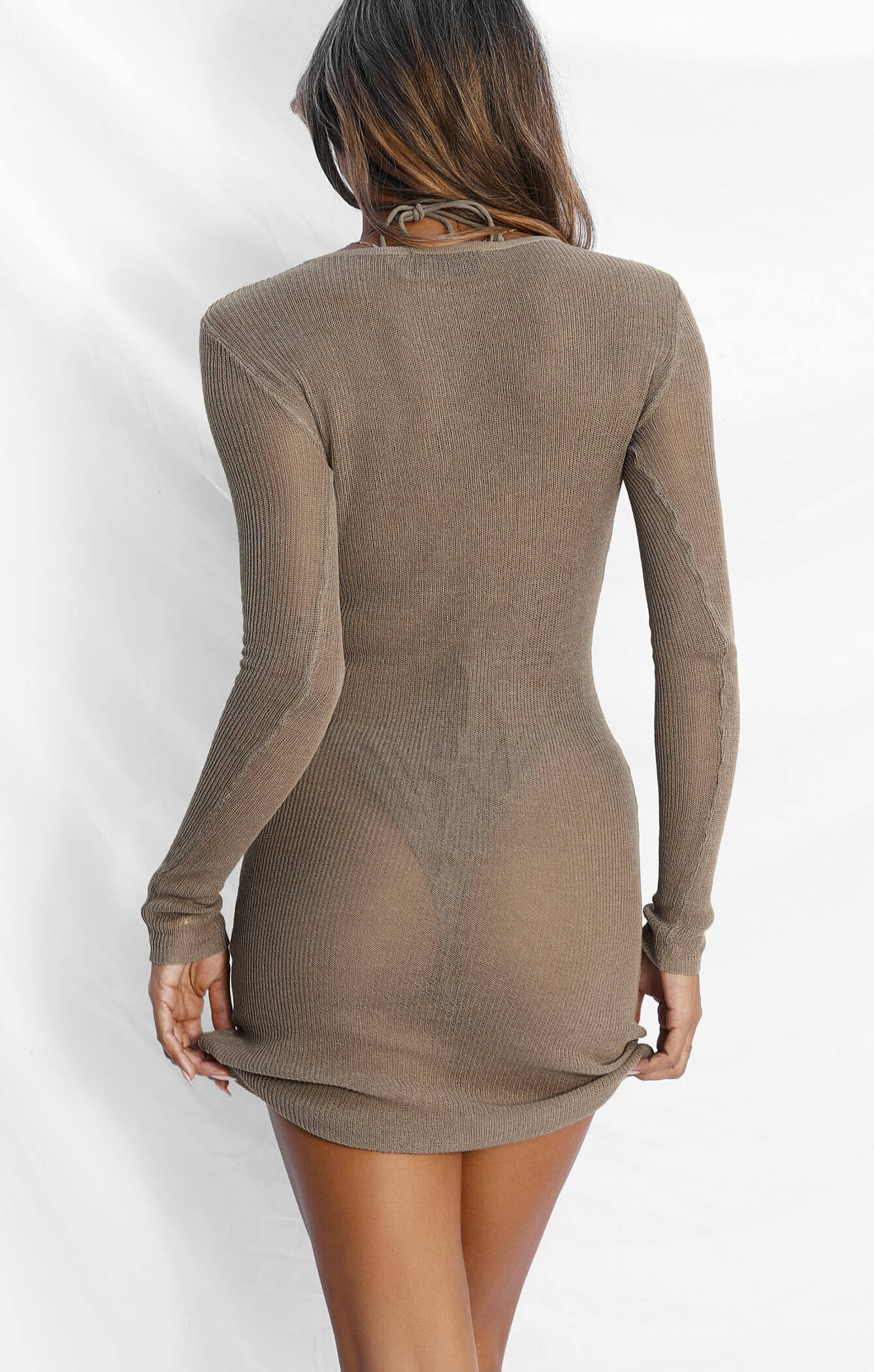 THE STRING TIE BIKINI BOTTOM - SLATE - Image 4