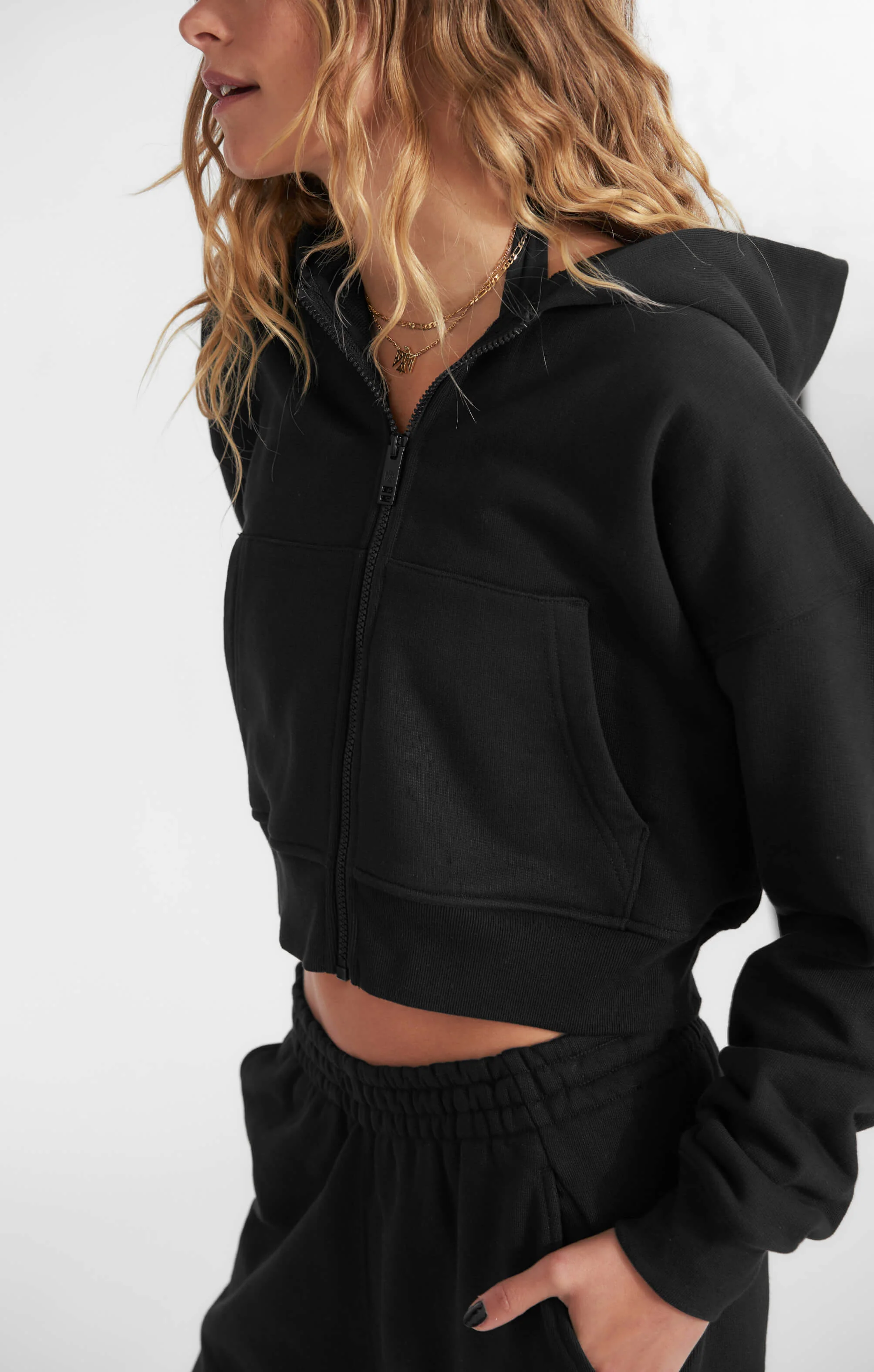 THE SWEAT™ WIDE LEG TRACK PANT - BLACK - Image 6
