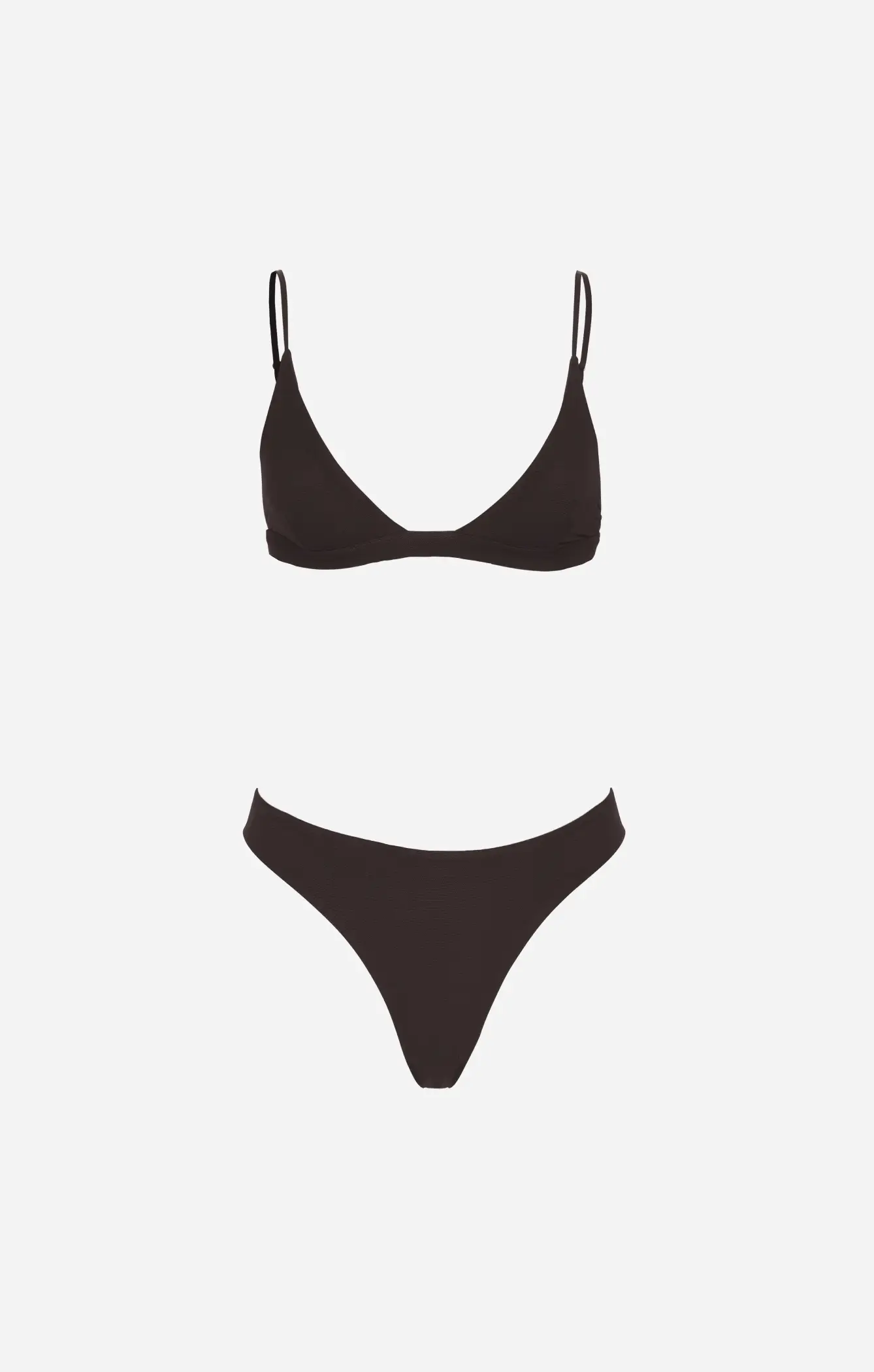 THE TRIANGLE BIKINI TOP - ESPRESSO MESH - Image 8
